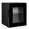 HorecaTraders Minibar Noir avec porte vitrée et serrure | 40x43x(h)50cm | 26 litres | 0 db