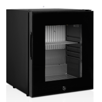 Minibar Black with glaze door and lock | 40x43x (h) 50cm | 26 liters | 0 dB