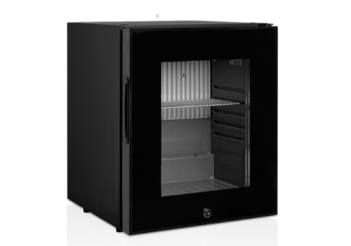  HorecaTraders Minibar Black with glaze door and lock | 40x43x (h) 50cm | 26 liters | 0 dB 