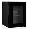 HorecaTraders Minibar Noir avec porte vitrée et serrure | 40x46x(h)56cm | 35 litres