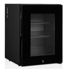 HorecaTraders Minibar Zwart met glaze deur en slot | 40x46x(h)56cm | 35 liter