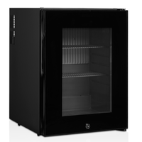 Minibar Zwart met glaze deur en slot | 40x46x(h)56cm | 35 liter