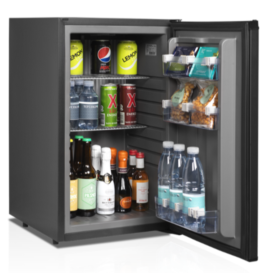 Minibar Noir avec porte fermée et serrure | 40x46x(h)67cm | 42 litres