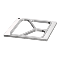 Cadre de scellage pour machine à sceller | acier inoxydable | 233 x 220 x 15 mm
