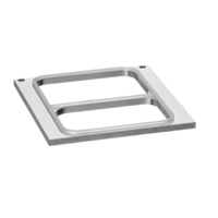 Cadre de scellage pour machine à sceller | acier inoxydable | 233 x 220 x 15 mm