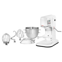 Batteur planétaire 1,2 kg | 7L | Acier inoxydable/Blanc