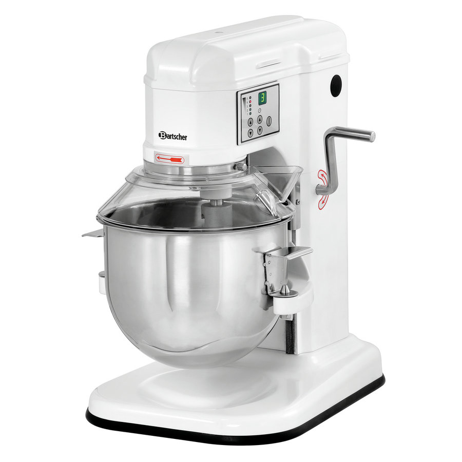 Batteur planétaire 1,2 kg | 7L | Acier inoxydable/Blanc