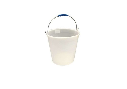  HorecaTraders Bucket with galvanized handle | 12L | white 