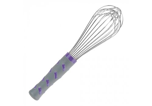  HorecaTraders Whisk | 26 cm | Stainless steel | Non-slip plastic handle | 11-wire 