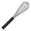 HorecaTraders Whisk | 30 cm | Stainless steel | Non-slip plastic handle | 8-wire