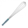 HorecaTraders Whisk | 51cm | Stainless steel | Non-slip plastic handle | 6-wire