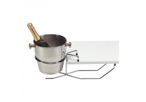  HorecaTraders Support de table Refroidisseur à vin | acier inoxydable | 54 cm | Ø20 cm 