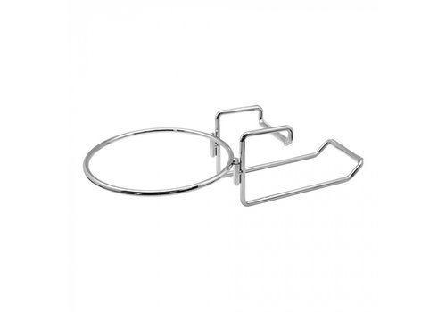  HorecaTraders Support de table Refroidisseur à vin | acier inoxydable | 10 x 41 x 11,5 cm | Ø20 cm 