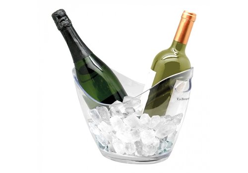  HorecaTraders Wine Cooler | Plastic | 20(h) x 26.5 x 20.5cm | Transparent 