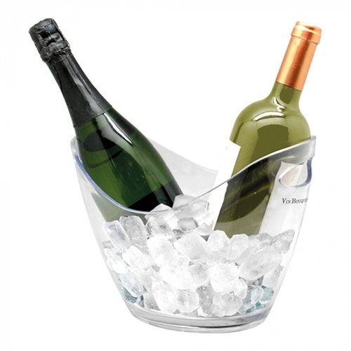  HorecaTraders Wine Cooler | Plastic | 20(h) x 26.5 x 20.5cm | Transparent 