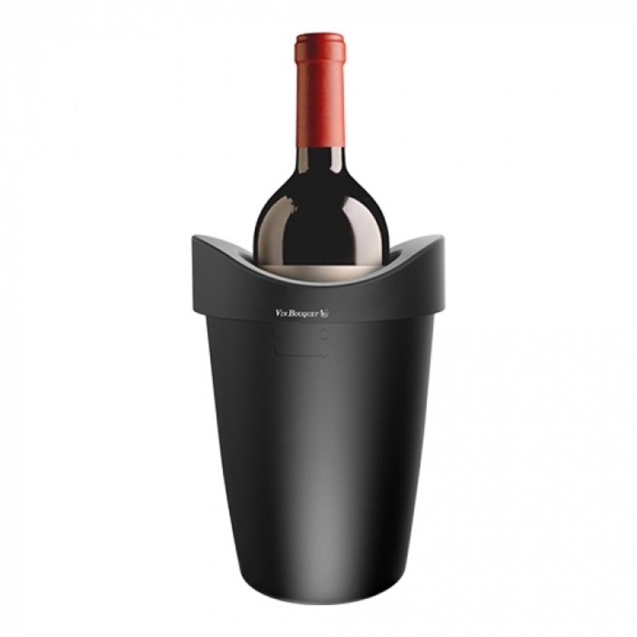 Refroidisseur à vin | Plastique | Noir | Ø14,5 x 21,5 cm