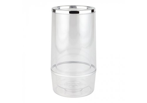  HorecaTraders Refroidisseur à vin | plastique | Transparent | Ø11,5 x 23 cm 