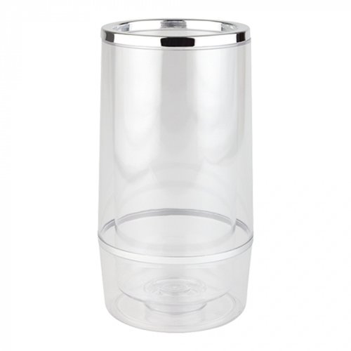  HorecaTraders Refroidisseur à vin | plastique | Transparent | Ø11,5 x 23 cm 