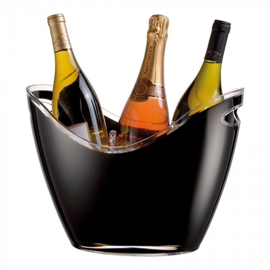 Wine cooler | Plastic | Black | 6 L | 26 x 35 x 26 cm