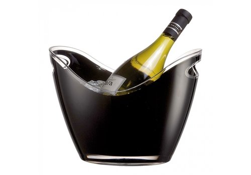  HorecaTraders Weinkühler | Kunststoff | Schwarz | 3 L | 20 x 26,5 x 20,5 cm 