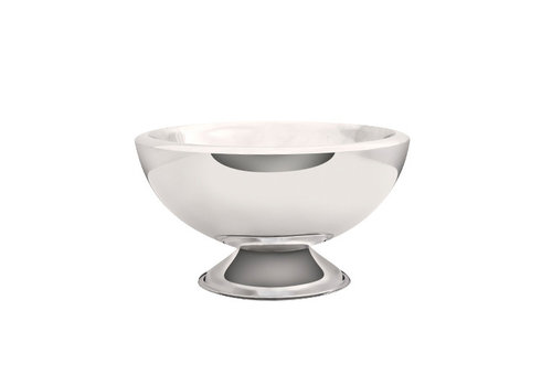  HorecaTraders Sektschale | Edelstahl | 24 cm hoch | Ø43 cm 
