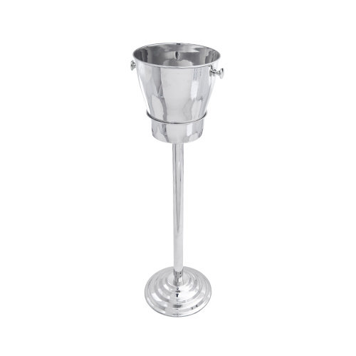  HorecaTraders Wine cooler stand | Stainless steel | 84cm high | Ø21 cm 
