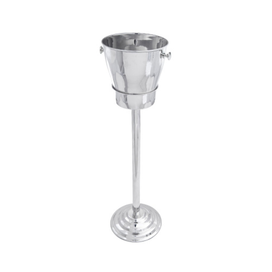 Wine cooler stand | Stainless steel | 84cm high | Ø21 cm