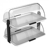 HorecaTraders Buffet showcase | Plastic | Transparent | 47 x 32 x 40.5 cm