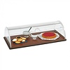HorecaTraders Buffetvitrine | Kunststoff | 25 KG | Braun | 90 x 49 x 30 cm