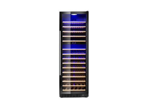  HorecaTraders Refroidisseur à vin à deux zones | (P)595x(L)730x(H)1795 mm | 160 bouteilles 