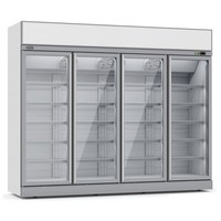 Freezer | 4 Glass Doors | Illuminated | White | 2092 x 710 x 2508 mm