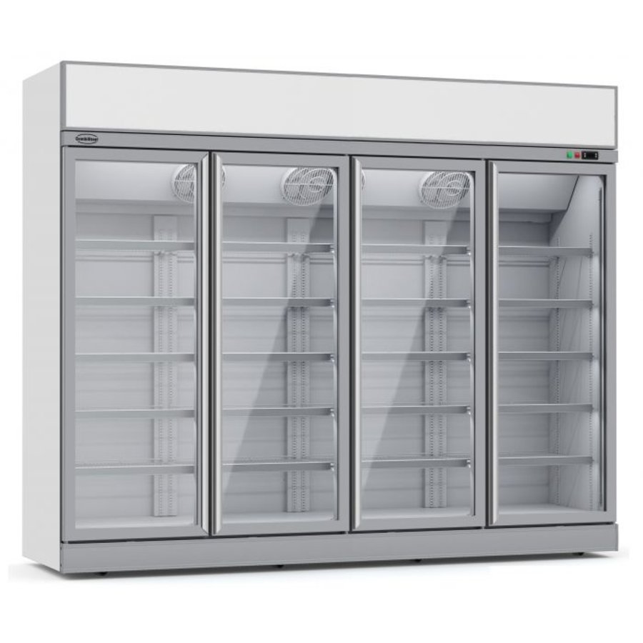 Gefrierschrank | 4 Glastüren | Erleuchtet | Weiß | 2092 x 710 x 2508 mm