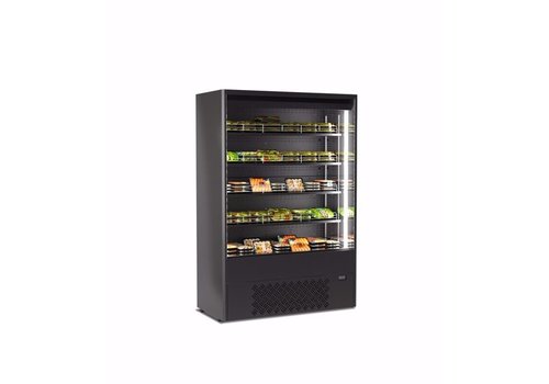  HorecaTraders Wall cooling | Black | 0°C/+4°C | LED lighting | 985 x 640 x 1,985mm 