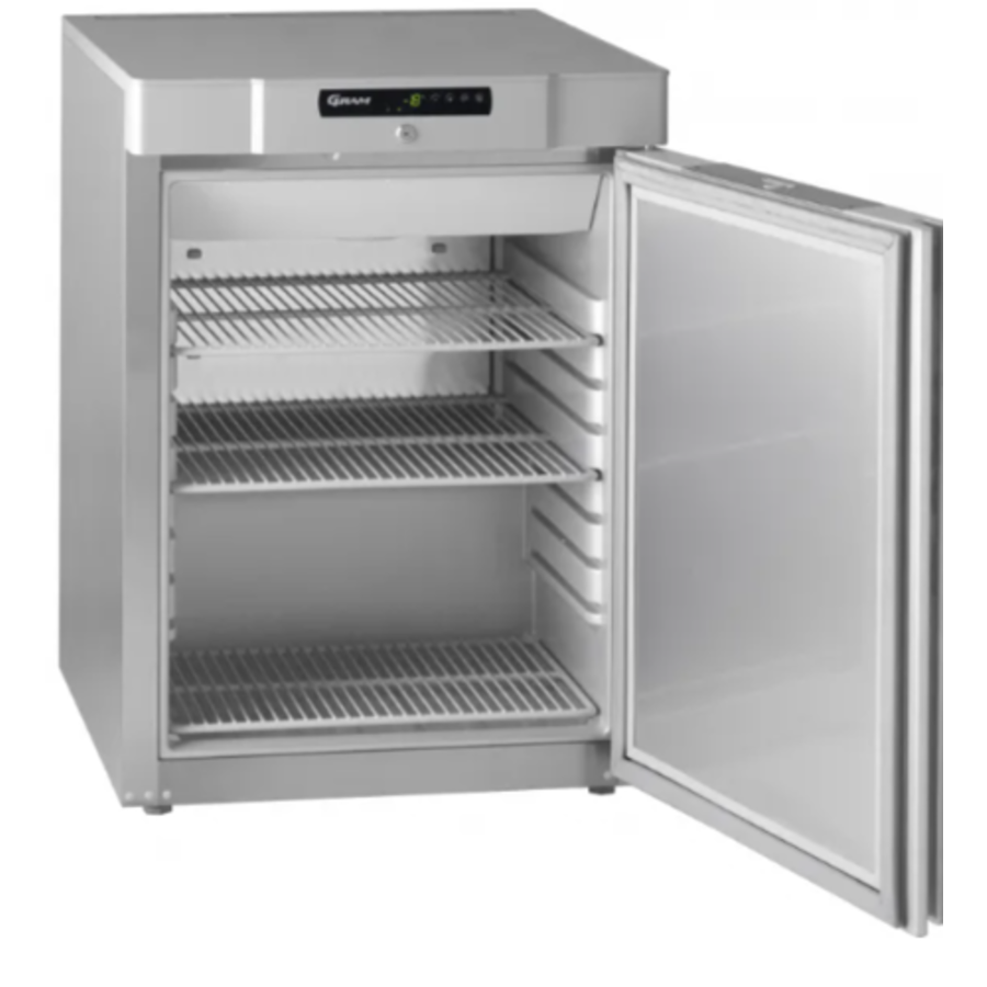 Réfrigérateur sous le comptoir | acier inoxydable | 128L | 44 kg | 595 x 642 x 830 mm