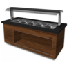 HorecaTraders Buffet bar | 230 V | Brown Black | Keep warm