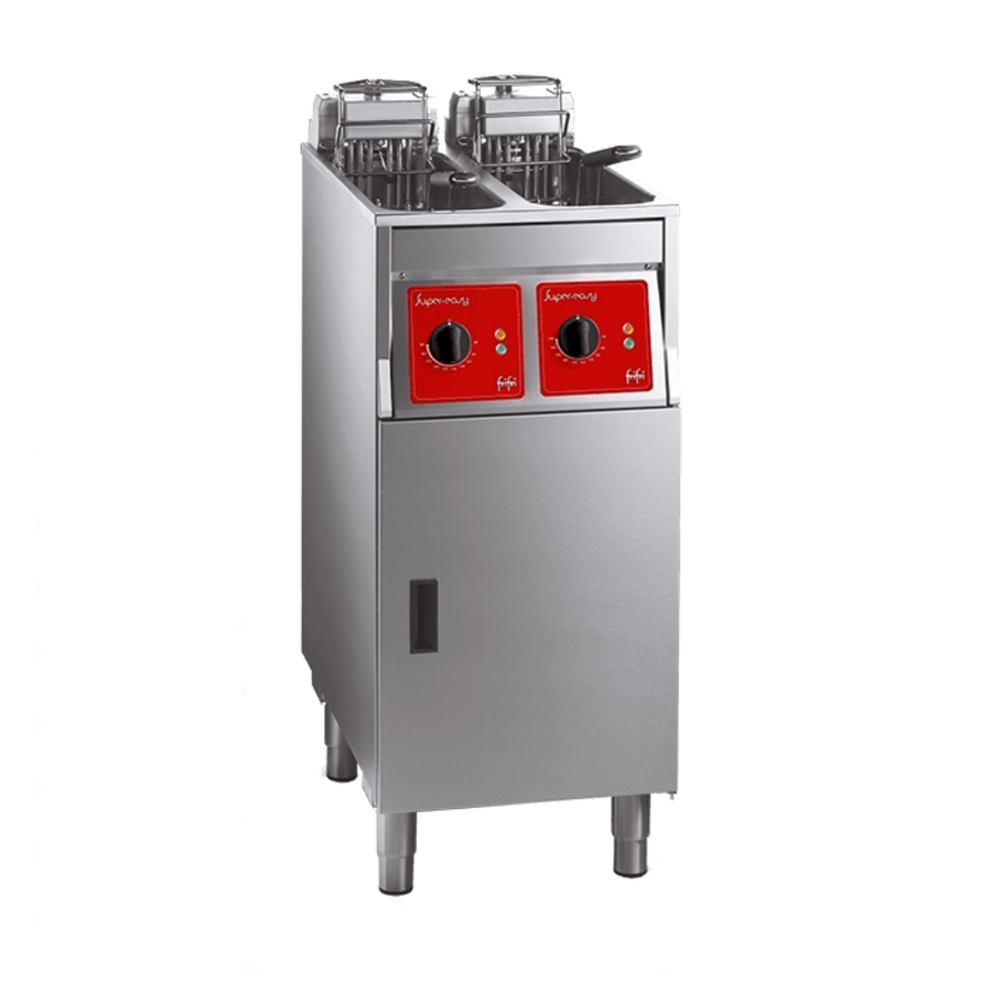Fritteuse | Doppeltank | Kabinett | Edelstahl | 22kW | 17-20,5 l