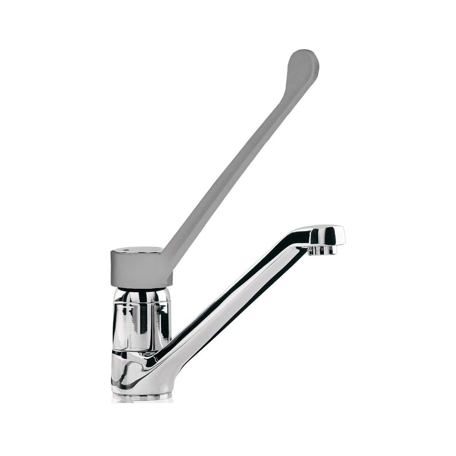 Robinet mitigeur coude fonctionnement 30 litres/min.