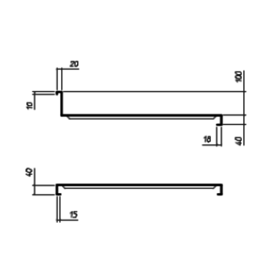 RVS Spoeltafelblad | dubbele spoelbak rechts | 200 x 60 x 40 cm