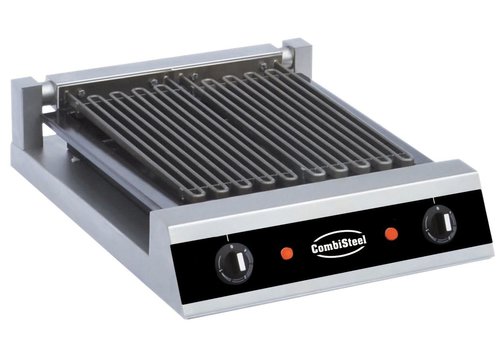  HorecaTraders Vapo grill | 2 Elementen | RVS | 230V | 435 x 545 x 130 mm 