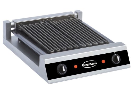 HorecaTraders Vapor grill | 2 Elements | stainless steel | 230V | 435x545x130mm 