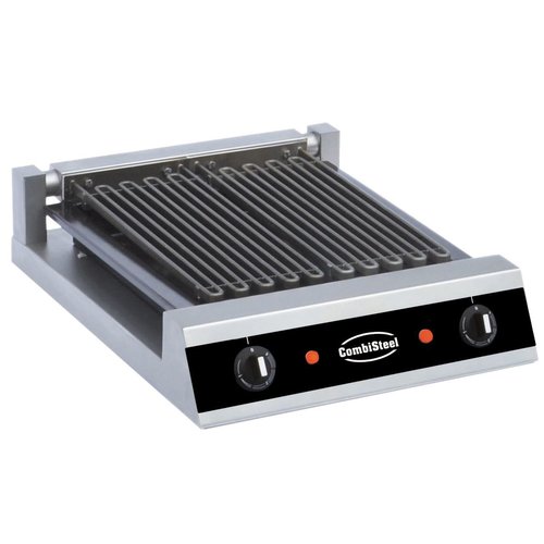  HorecaTraders Vapo grill | 2 Elementen | RVS | 230V | 435 x 545 x 130 mm 