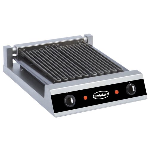  HorecaTraders Vapor grill | 2 Elements | stainless steel | 230V | 435x545x130mm 