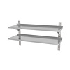 Hendi Double wall shelf | Stainless steel | Adjustable | 4 sizes