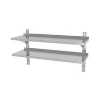 Doppelwandregal | Edelstahl | Einstellbar | 4 Formate