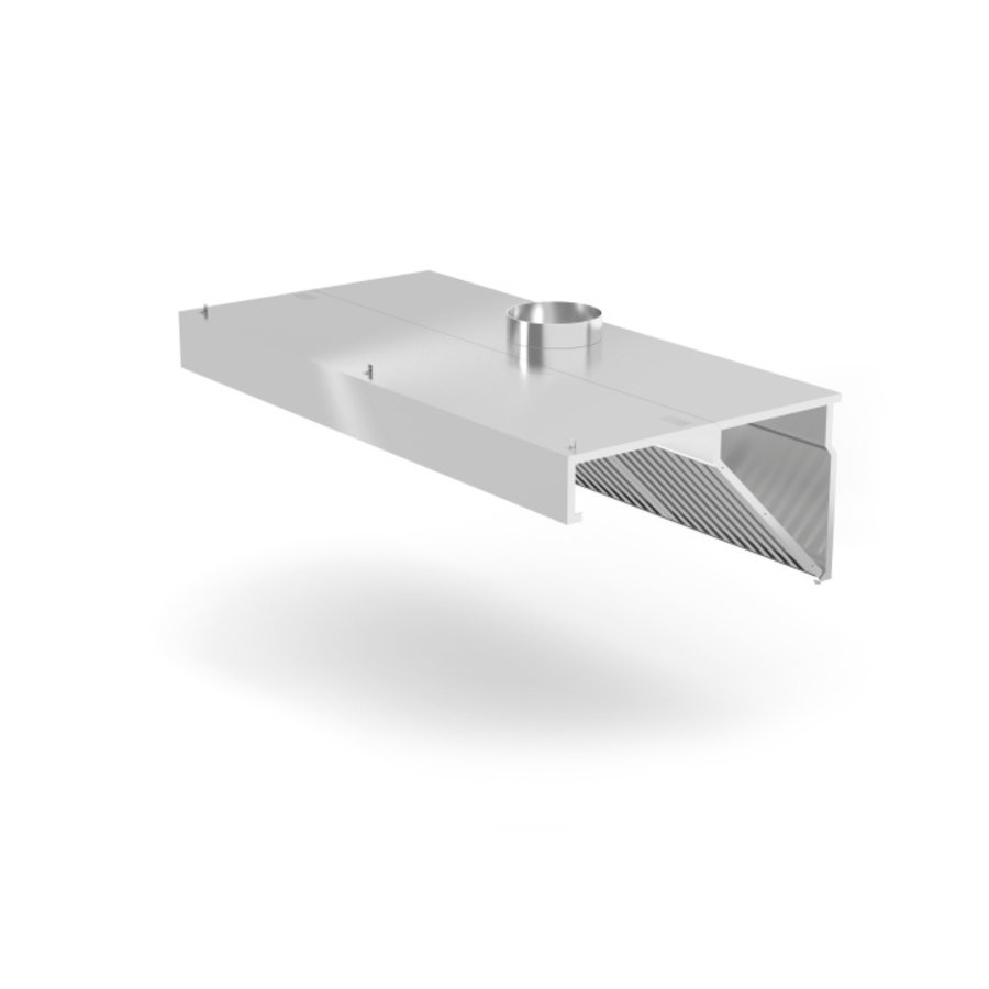 Hotte aspirante | acier inoxydable | Éclairage LED Oui/Non | 4 formats