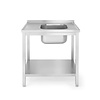 Hendi Sink | Single bowl | Under-shelf | 800 x 600 x 850 mm