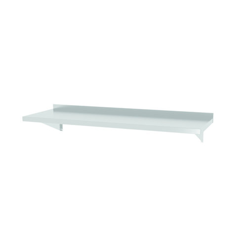  Hendi Single Wall Shelf | Stainless Steel | 2 Mounting Brackets | 4 Sizes 
