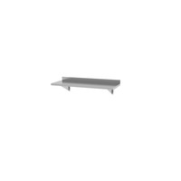 Single Wall Shelf | stainless steel | 2 mounting brackets | 4 Formats