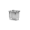 Hendi Sink table | Double sink | With cabinet | stainless steel | 1000x600x850mm