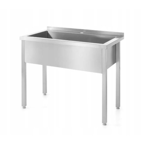  Hendi Spoeltafel | Enkele spoelbak | RVS | Verstelbaar | 2 Formaten 